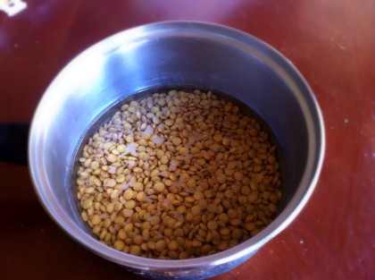 Soaked lentils